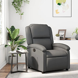 Maison Chic Fauteuil inclinable,Fauteuil luxe de relaxation Gris Similicuir -MN51657