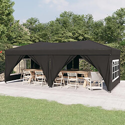 vidaXL Tente de réception pliable avec parois Anthracite 3x6 m