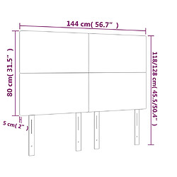 vidaXL Têtes de lit 4 pcs Bleu foncé 72x5x78/88 cm Velours pas cher