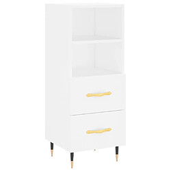 Maison Chic Buffet,Meuble de Rangement,commode pour salon,Cuisine blanc 34,5x34x90 cm bois d'ingénierie -MN53160