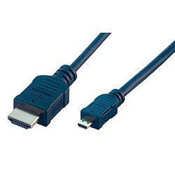 MCL Câble HDMI haute vitesse + Ethernet type A / D (micro) mâle 2m