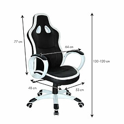 Acheter Franchi Chaise de bureau sportif fauteuil gamer ergonomique simili cuir Super Sport