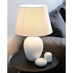 Beliani Lampe de chevet blanche FERGUS