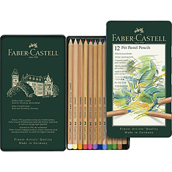 FABER-CASTELL Crayons de couleur PITT PASTELL, étui de 12 en () 