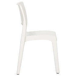 Maison Chic Lot de 2 Chaises de jardin,Fauteuil d'extérieur Blanc Polypropylène -MN49987 pas cher