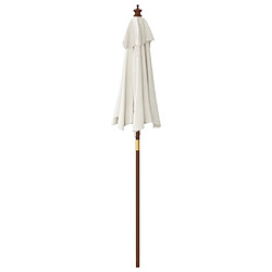 Acheter vidaXL Parasol de jardin avec mât en bois sable 196x231 cm