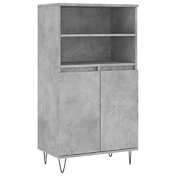 Maison Chic Buffet,Meuble de Rangement,commode pour salon,Cuisine Gris béton 60x36x110 cm Bois d'ingénierie -MN53465