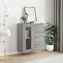 Maison Chic Buffet,Meuble de Rangement,commode pour salon,Cuisine sonoma gris 69,5x34x90 cm bois d'ingénierie -MN44458