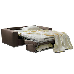 Inside 75 Canapé lit 2-3 places DREAMER convertible EXPRESS 120cm tweed taupe matelas 16 cm pas cher