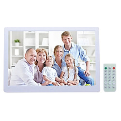 Wewoo Cadre photo numérique blanc 13 pouces LED affichage avec support et télécommande, Allwinner F16, carte SD / MS / MMC USB