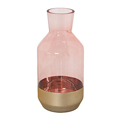 Vase Alexandra House Living Rose Doré Verre 12 x 25 cm