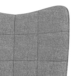 Maison Chic Chaise à bascule | Fauteuil Relax, design moderne Gris clair Tissu -GKD54661 pas cher