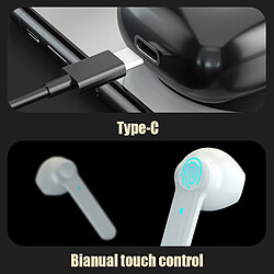 Universal Écouteurs BT 5.0 Écouteurs Véritable bouchon d'oreille sans fil avec contrôle tactile Semi-auriculaire Biauriculaire C avec microphone