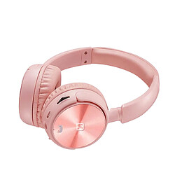 Casque Audio Bluetooth Micro Tuner FM Micro-SD Confort Trix Swissten Rose Casque Audio Bluetooth Micro Tuner FM Micro-SD Confort Trix Swissten - Rose