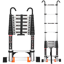 Échelle Télescopique Multifonctions Escabeau Escamotable Échelle de Toit - 5.0M