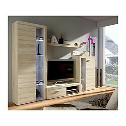 RUMBA Meuble TV contemporain decor chene sonoma - L 120 cm