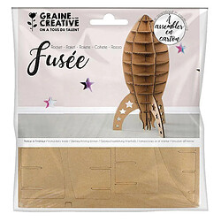 Graines Creatives Maquette de fusée en carton 20,5 x 10 x 10 cm