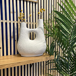 Rendez Vous Deco Vase décoratif blanc Cruz en terre cuite H42cm