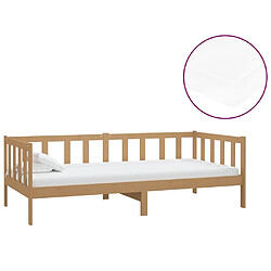 Maison Chic Lit de jour Lit d'invité et matelas, Lit de repos pour Salon Chambre,Canapé-lit 90x200cm Marron miel Bois de pin massif -MN67350