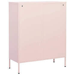 Avis vidaXL Armoire de rangement Rose 80x35x101,5 cm Acier