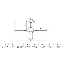Avis faro Ventilateur de plafond marron Cuba