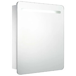 Helloshop26 Armoire de salle de bain à miroir led 68 x 9 x 80 cm MDF blanc 02_0006567 