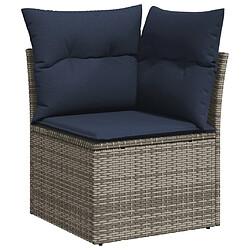 Avis Maison Chic Salon de jardin avec coussins 13 pcs, Ensemble Tables et chaises de jardin, gris résine tressée -GKD308587