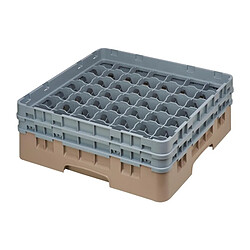 Casier à Verres 49 Compartiments Beige - Hauteur de 143 à 349 mm - Camrack Cambro