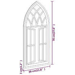 vidaXL Miroir Sable 70x30 cm Fer pour utilisation à l'intérieur pas cher