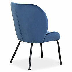 Avis Paris Prix Fauteuil Design en Velours Giovanni 86cm Bleu