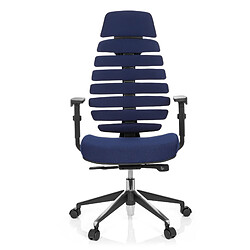 Chaise de bureau / Chaise pivotante ERGO LINE II PRO tissu bleu hjh OFFICE