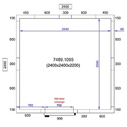 Chambre Froide Positive Pro Line - Hauteur 2200 mm - Combisteel