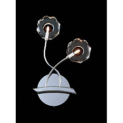 Luminaire Center Applique murale Izona 2 Ampoules chrome poli Coloris : chrome poli Coloris de l'abat jour : transparent Largeur en Cm : 22 Hauteur en Cm : 34 Profondeur en Cm : 8 Poids en Kilos : 0,9 Nombre d'ampoules :