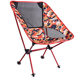 Wewoo Chaises de plage Camouflage extérieur Portable Pliant Camping Chaise Lumière Pêche Aviation En Alliage D'aluminium Dossier Inclinable