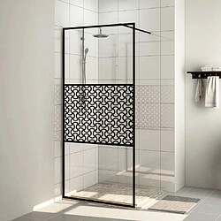 Maison Chic Paroi de douche | Écran de douche | Cloison de douche avec verre ESG transparent 115x195 cm Noir -GKD79305