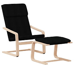 Avis Maison Chic Chaise de relaxation | Fauteuil relax avec repose-pied Noir Tissu -GKD50358