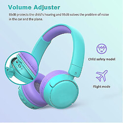 Universal Rouleau de casque Bluetooth pour enfants Co., Ltd. 85dB (turquoise)