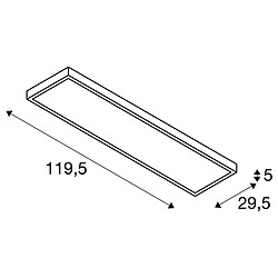 Avis Plafonnier intérieur SLV PANEL, 1200x300mm, gris, LED, 45W, 4000K, variable