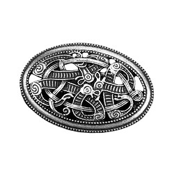 Symbole De Bouclier Viking Médiéval Nordique Broche Ovale Châle Châle Broche 7 pas cher