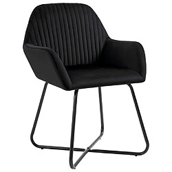 vidaXL Chaises à manger lot de 2 Noir Velours