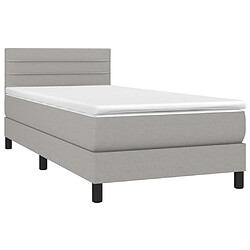 Avis Sommier à lattes et LED,Cadre à lattes de lit avec matelas pour Adulte Gris clair 80x200cm -MN28809