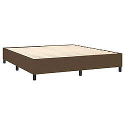 Avis vidaXL Sommier à lattes de lit avec matelas Marron foncé 160x200 cm