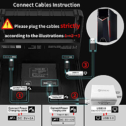 Acheter Support de moniteur en aluminium à 2 niveaux avec chargement sans fil et 4 ports USB 3.0 Hubs prenant en charge le transfert de données, support de stockage de bureau pour ordinateur portable (noir)