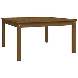 vidaXL Table de jardin marron miel 82,5x82,5x45 cm bois massif de pin