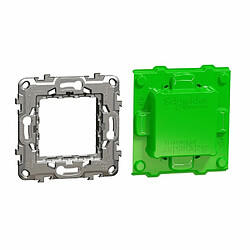 Acheter Schneider Electric support de fixation - 2 modules - avec protection de chantier - schneider unica nu7002c