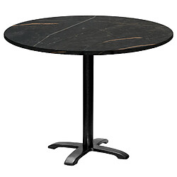 Restootab Table ronde Ø110cm - modèle Bazila marbre elite