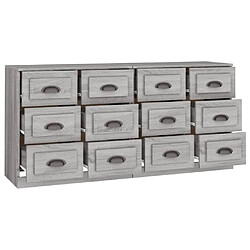 Maison Chic Ensemble de 2 Buffets,commode,console pour rangement sonoma gris bois d'ingénierie -MN83823 pas cher