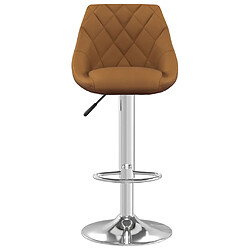 Avis vidaXL Tabourets de bar lot de 2 marron velours