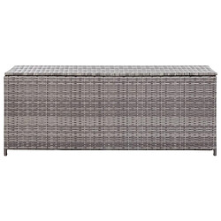 Avis Helloshop26 Coffre boîte meuble de jardin rangement gris 150 x 50 x 60 cm résine tressée 02_0013086