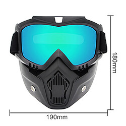 Lunettes Motocross Vélo Anti-Brouillard Coupe-Vent Lunettes Anti-Poussière Bouclier Protecteur Bleu